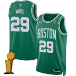 Derrick White 29 Boston Celtics 2024 FINALS CHAMPIONS Jersey - Icon Edition - Kelly Green