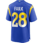 Marshall Faulk 28 Los Angeles Rams Men Game Retired Jersey - Royal