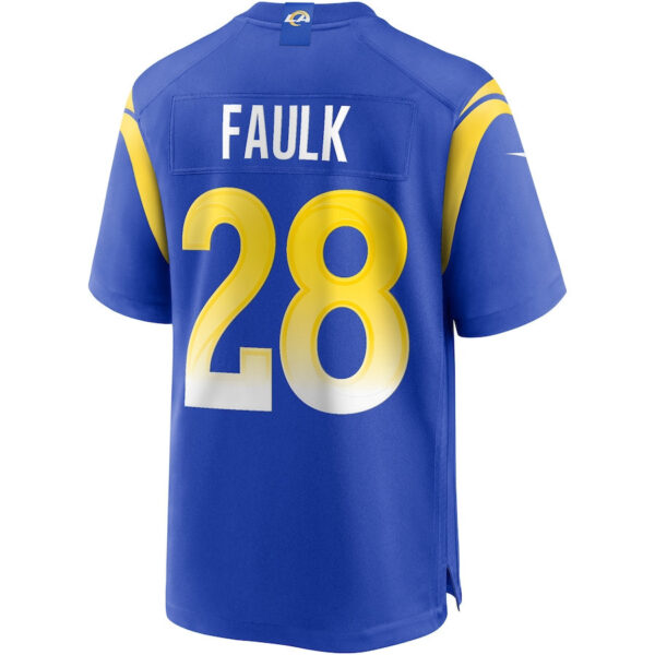 Marshall Faulk 28 Los Angeles Rams Men Game Retired Jersey - Royal