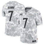 John Elway Denver Broncos 2024 Salute to Service Retired Player Limited Jersey - Arctic Camo