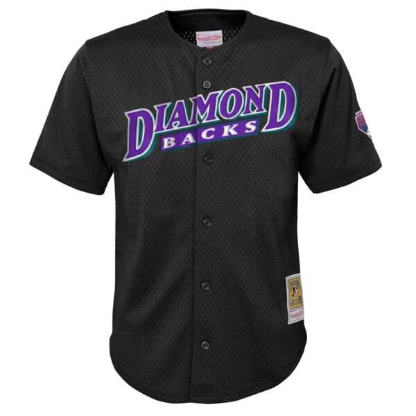 Randy Johnson Arizona Diamondbacks Mitchell & Ness Youth Cooperstown Collectionu00c2u00a0Mesh Batting Practice Jersey - Black