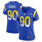 Tyler Davis 90 Los Angeles Rams Game Women Jersey - Royal