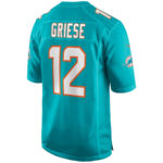 Bob Griese 12 Miami Dolphins Men Game Retired Jersey - Aqua