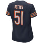 Dick Butkus 51 Chicago Bears Women Game Retired Jersey - Navy