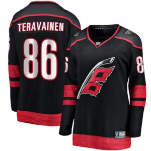 Teuvo Teravainen Carolina Hurricanes Fanatics Women's Home Breakaway Player Jersey - Black