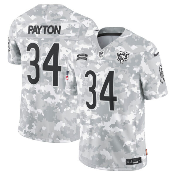 Walter Payton Chicago Bears 2024 Salute to Service Retired Player Limited Jersey - Arctic Camo