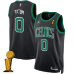 Jayson Tatum 0 Boston Celtics 2024 FINALS CHAMPIONS Swingman Jersey - Statement Edition - Black