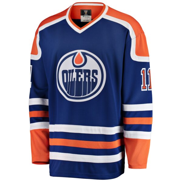 Mark Messier Edmonton Oilers Fanatics Premier Breakaway Retired Player Jersey - Blue