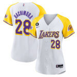 Rui Hachimura 28 Los Angeles Lakers Alternate Baseball Jersey - White