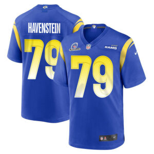 Rob Havenstein 79 Los Angeles Rams 2023 Playoffs Patch Game Men Jersey - Royal