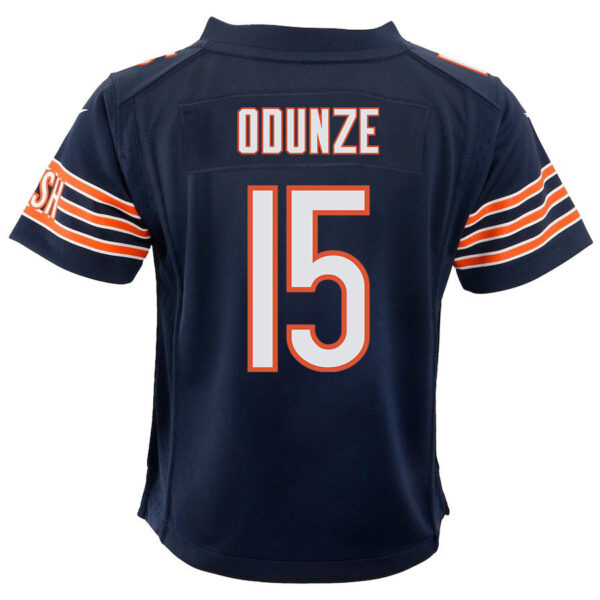 Rome Odunze 15 Chicago Bears 2024 NFL Draft First Round Pick Player Game YOUTH Jersey - Navy