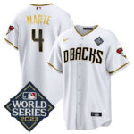 Ketel Marte 4 Arizona Diamondbacks 2023 World Series Men Jersey - White Gold