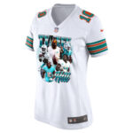 Tyreek Hill 10 Signed Miami Dolphins Cheetah Alternate Game Women Jersey - White