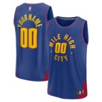 Denver Nuggets Fanatics 2022/23 Fast Break Custom Replica Jersey - Blue - Statement Edition