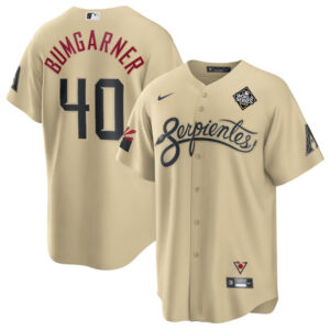 Madison Bumgarner 40 Arizona Diamondbacks 2023 World Series Men Jersey - Gold