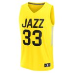Johnny Juzang Utah Jazz Fanatics Fast Break Replica Player Jersey - Icon Edition - Yellow