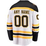 Boston Bruins Fanatics Away Breakaway Custom Jersey - White