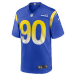 Tyler Davis 90 Los Angeles Rams Team Game Men Jersey - Royal