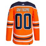 Edmonton Oilers adidas  Home  Primegreen Authentic Custom Jersey - Orange