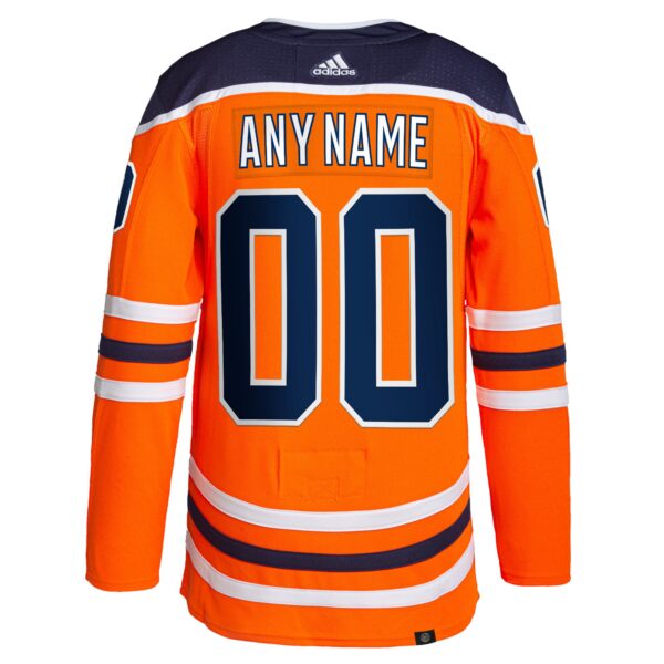 Edmonton Oilers adidas  Home  Primegreen Authentic Custom Jersey - Orange
