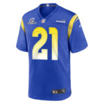 Zach Evans 21 Los Angeles Rams 2023 Playoffs Patch Game Men Jersey - Royal