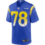 Jackie Slater 78 Los Angeles Rams Men Game Retired Jersey - Royal