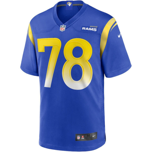 Jackie Slater 78 Los Angeles Rams Men Game Retired Jersey - Royal
