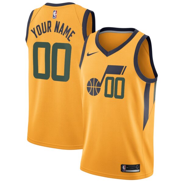 Utah Jazz  Swingman Custom Jersey - Statement Edition - Gold