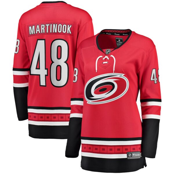 Jordan Martinook Carolina Hurricanes Fanatics Women's Alternate Breakaway Player Jersey - Red