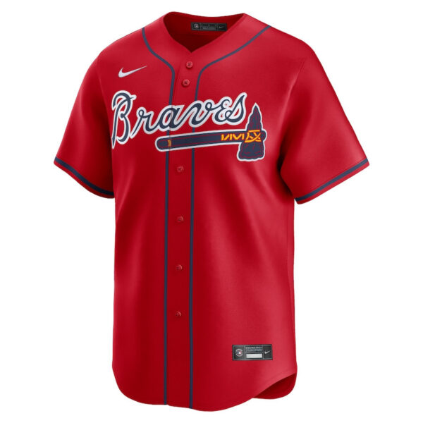 Atlanta Braves Alternate Limited Custom Men Jersey - Red
