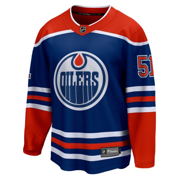 Troy Stecher Edmonton Oilers Fanatics Home Premier Breakaway Player Jersey - Royal