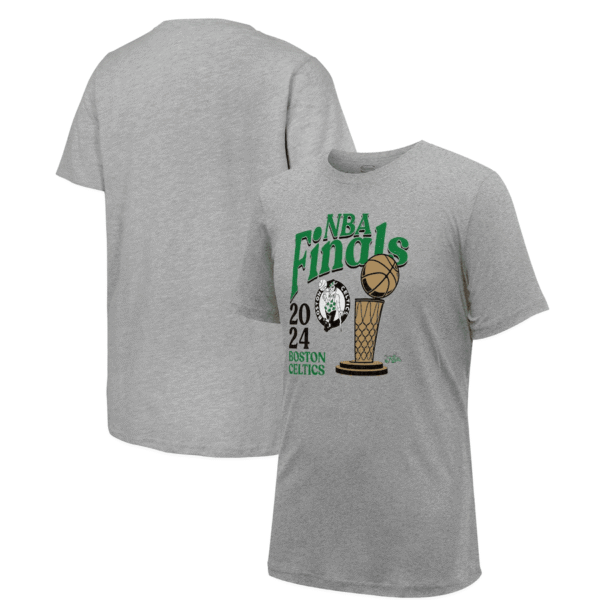 Boston Celtics Stadium Essentials Unisex 2024 NBA Finals Revolution T-Shirt - Heather Gray