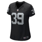 Nate Hobbs 39 Las Vegas Raiders Women Game Jersey - Black