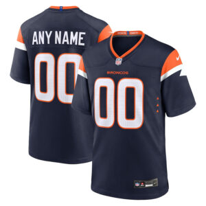 Denver Broncos Alternate Custom Game Men Jersey - Navy