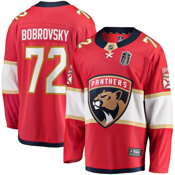 Sergei Bobrovsky 72 Florida Panthers 2024 Stanley Cup Final Home Breakaway Player Jersey - Red