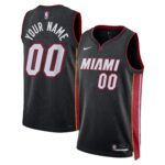 Miami Heat  Unisex Swingman Custom Jersey Black - Icon Edition
