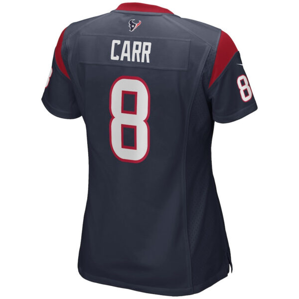 David Carr 8 Houston Texans Women Game Retired Jersey - Navy