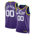 Utah Jazz 2023/24 Hardwood Classic Swingman Custom Men Jersey - Purple