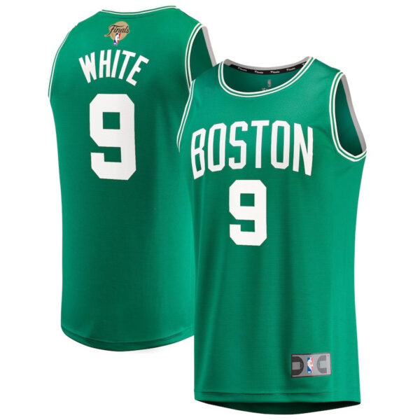 Derrick White 9 Boston Celtics 2024 NBA Finals Fast Break Jersey - Icon Edition - Kelly Green