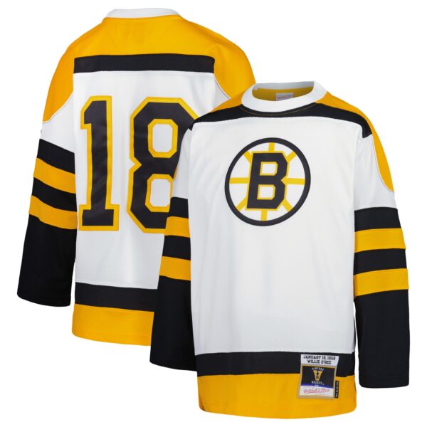 Willie O'Ree Boston Bruins Mitchell & Ness Youth 1958 Blue Line Player Jersey - White