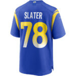 Jackie Slater 78 Los Angeles Rams Men Game Retired Jersey - Royal