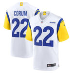 Blake Corum 22 Los Angeles Rams Game Men Jersey - White