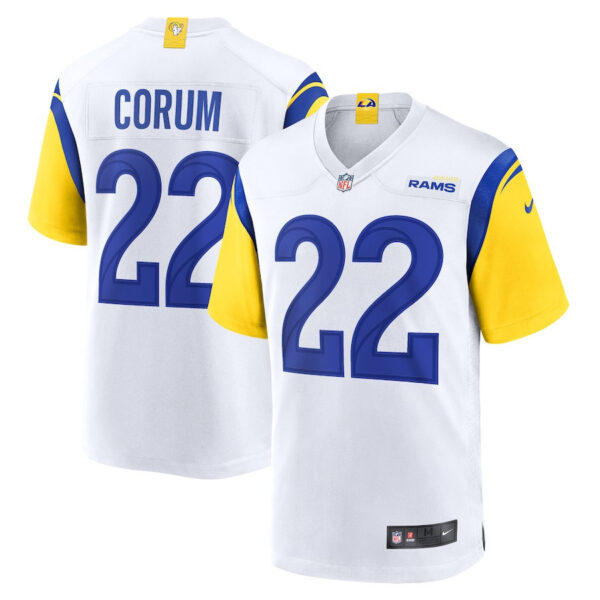 Blake Corum 22 Los Angeles Rams Game Men Jersey - White