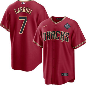 Corbin Carroll 7 Arizona Diamondbacks 2023 World Series Men Jersey - Red