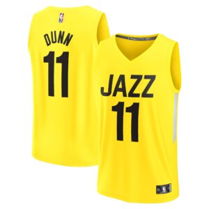 Kris Dunn Utah Jazz Fanatics Youth Fast Break Player Jersey - Icon Edition - Yellow