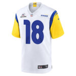 Ben Skowronek 18 Los Angeles Rams 2023 Playoffs Patch Game Men Jersey - White