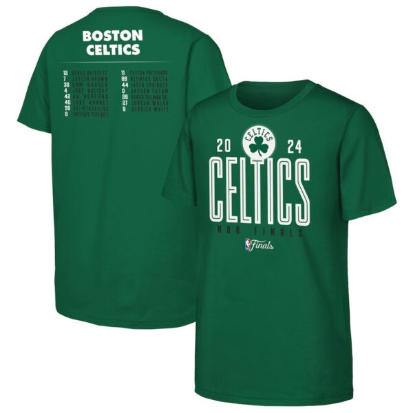 Boston Celtics 2024 NBA Finals Roster T-Shirt - Kelly Green