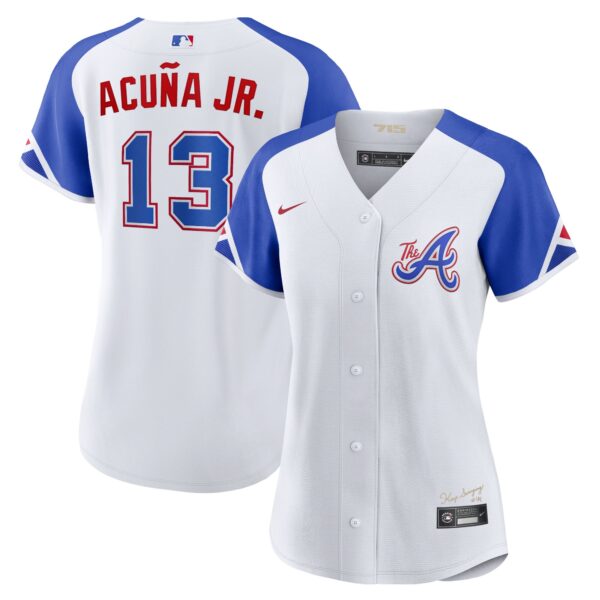 Ronald Acuu00c3u00b1a Jr. Atlanta Braves  Women's City Connect Replica Player Jersey - White