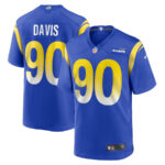 Tyler Davis 90 Los Angeles Rams Team Game Men Jersey - Royal