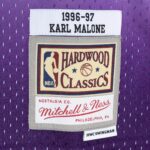 Karl Malone Utah Jazz Mitchell & Ness Hardwood Classics 1996/97 Split Swingman Jersey - Purple/Turquoise